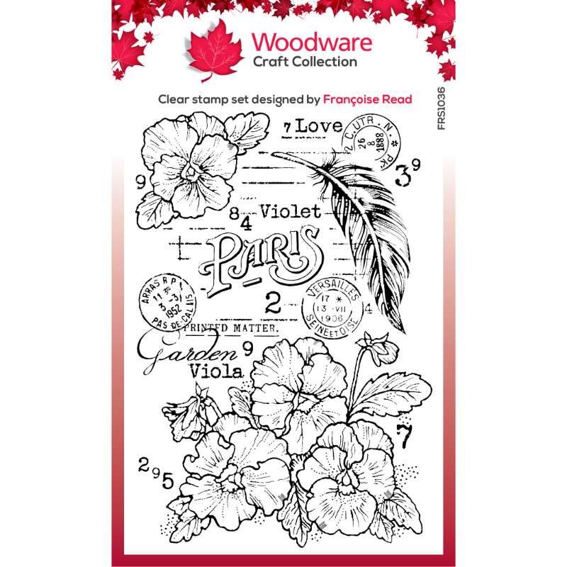 Woodware Clear Singles Viola Stamp