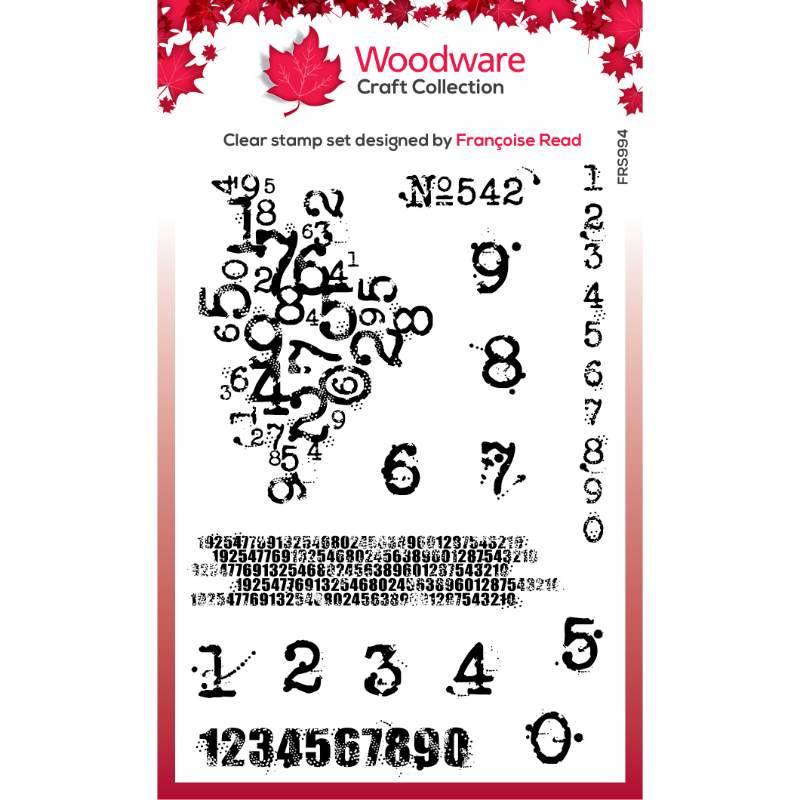 Woodware Clear Singles Inky Numbers Stamp Set