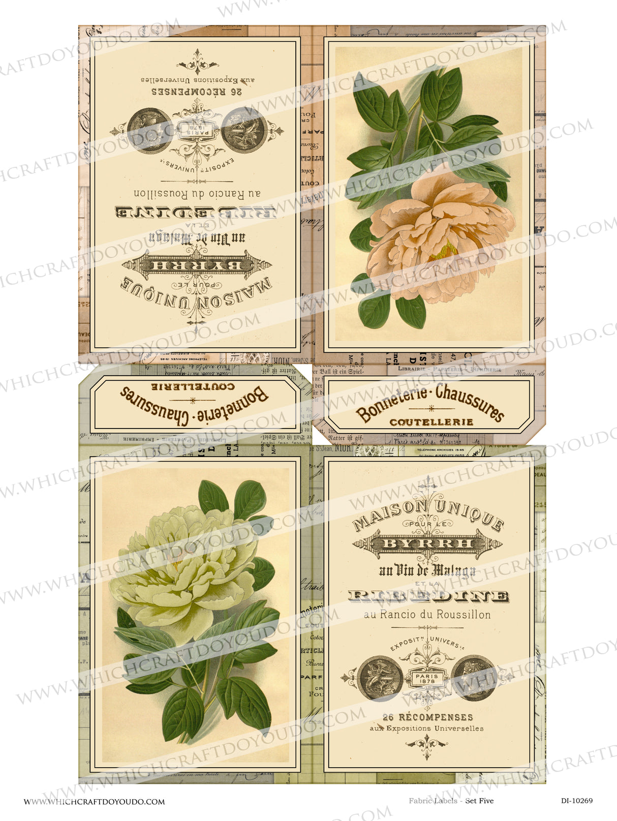 Fabric Labels - Set Five - DI-10269 - Digital Download