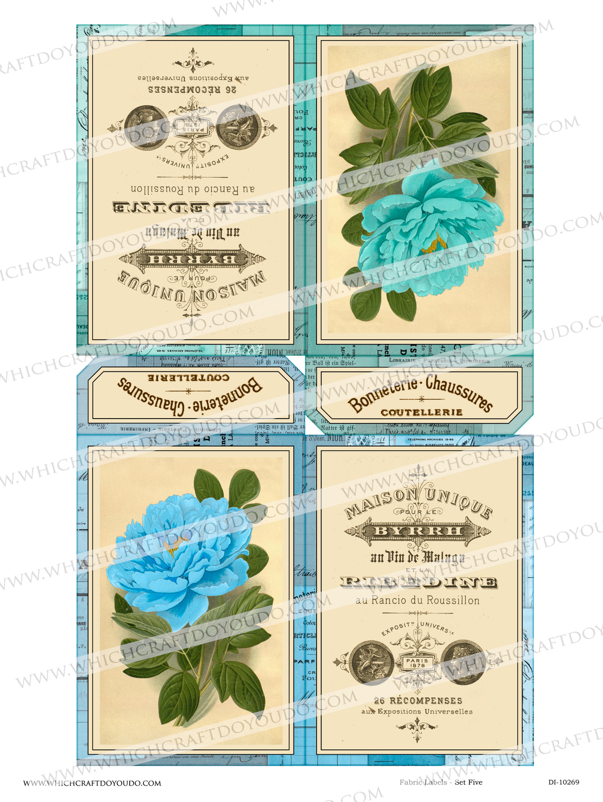 Fabric Labels - Set Five - DI-10269 - Digital Download