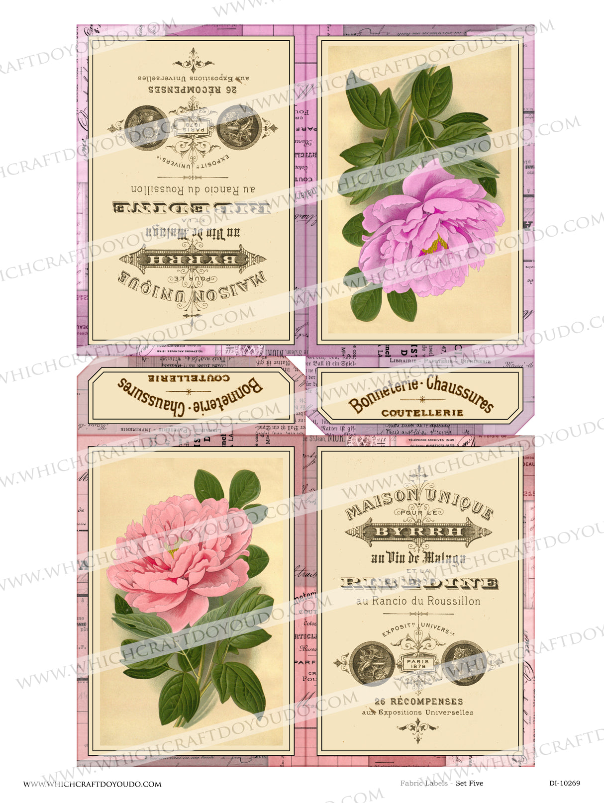 Fabric Cards - Set Five - DI-10269 - Digital Download