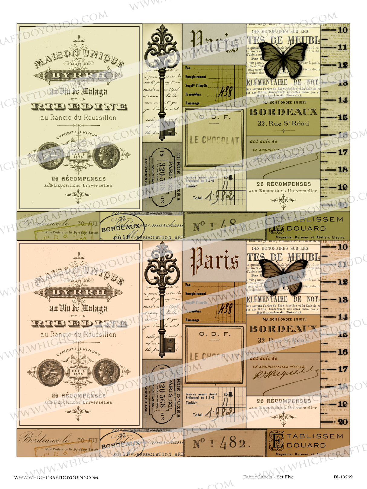 Fabric Labels - Set Five - DI-10269 - Digital Download