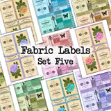 Fabric Cards - Set Five - DI-10269 - Digital Download