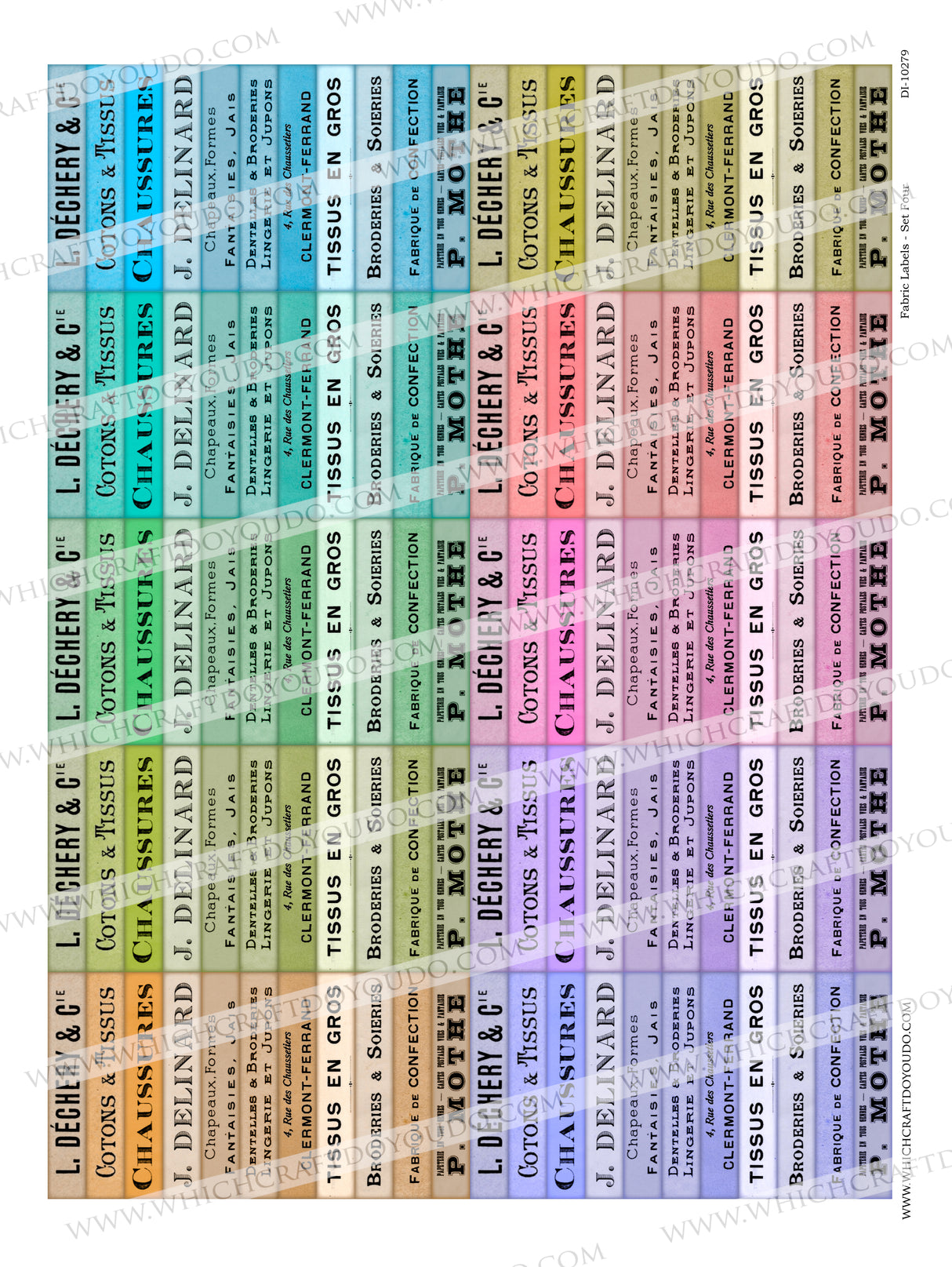 Fabric Labels - Set Four - DI-10279 - Digital Download