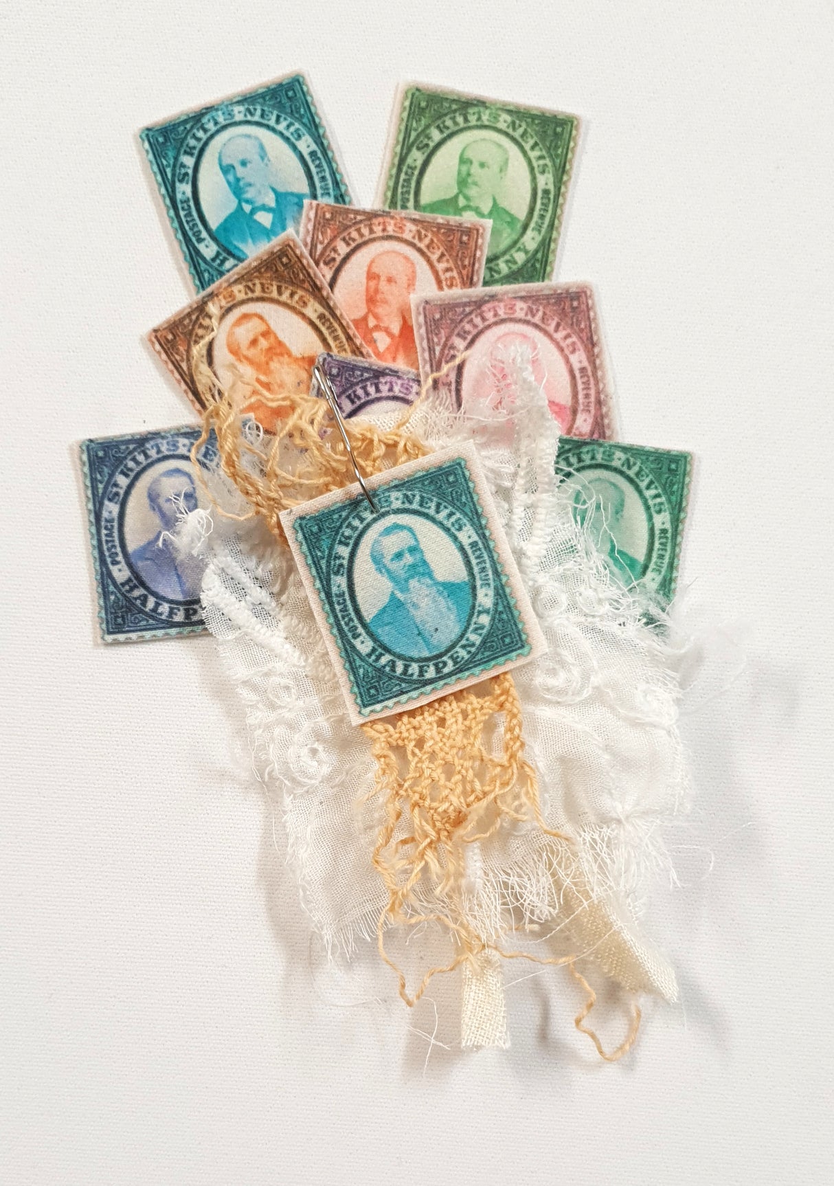 Fabric Postage Stamps