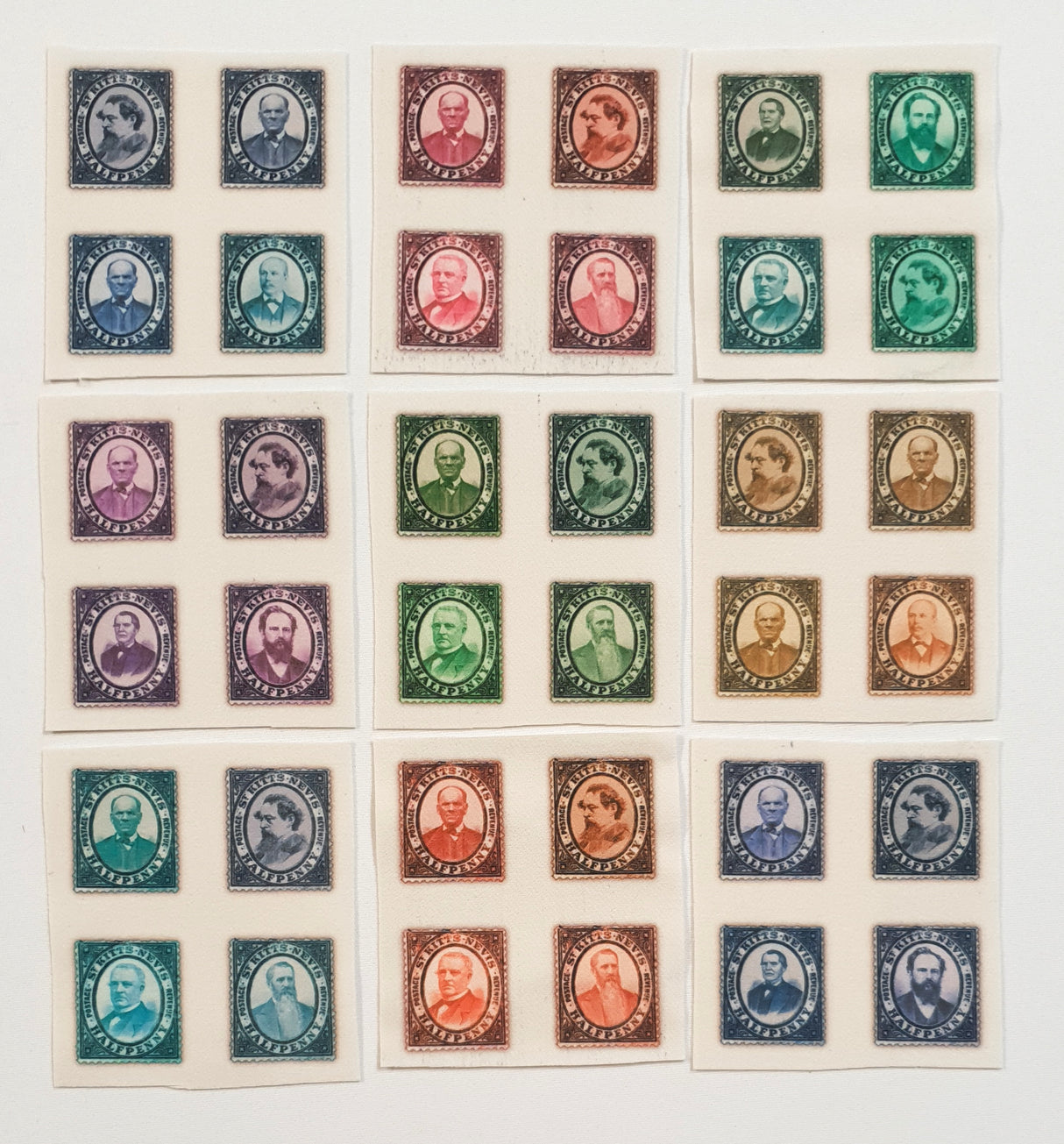 Fabric Postage Stamps