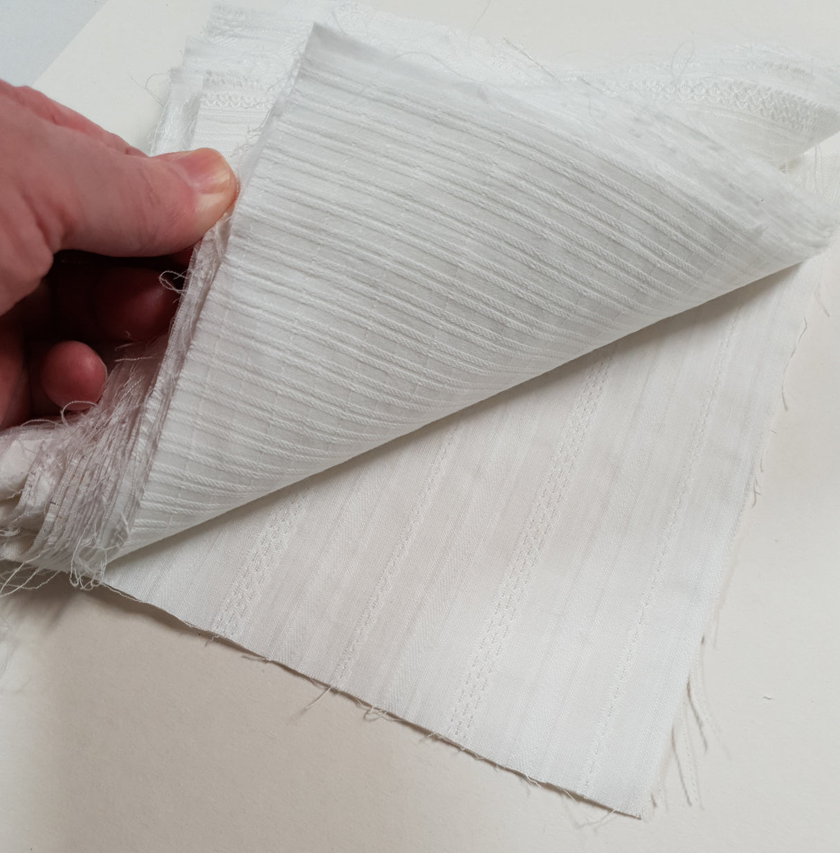 Fabric Squares Pack- White Textured - Z