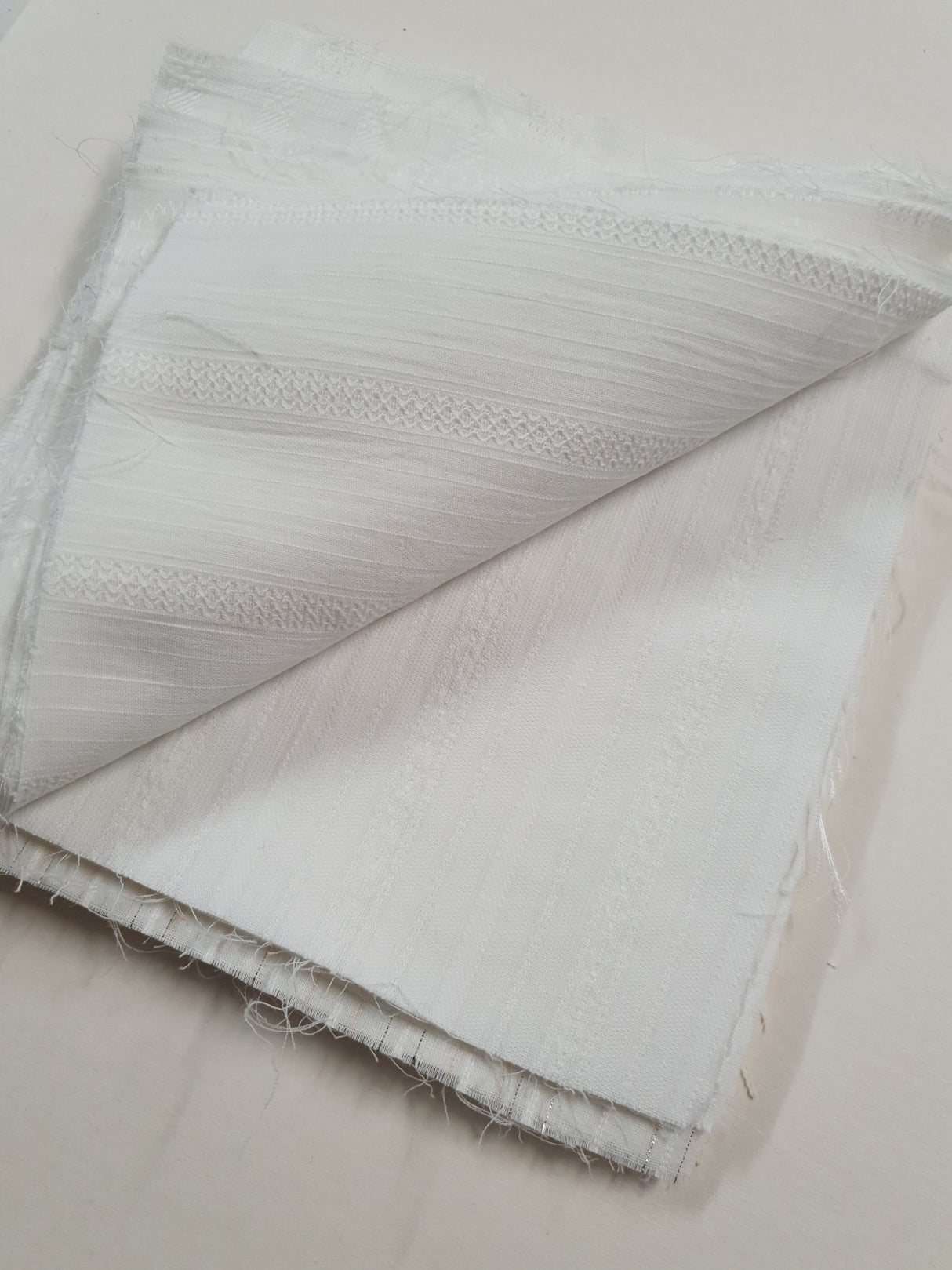 Fabric Squares Pack- White Textured - Z