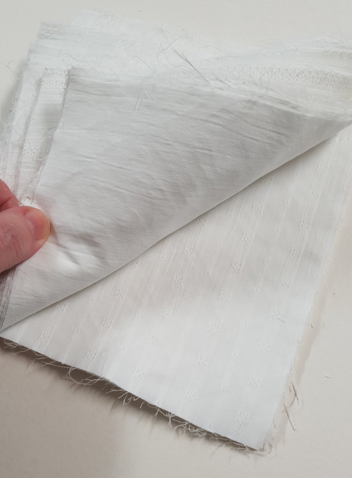 Fabric Squares Pack- White Textured - Z