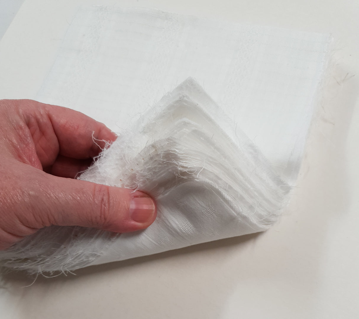 Fabric Squares Pack- White Textured - Z