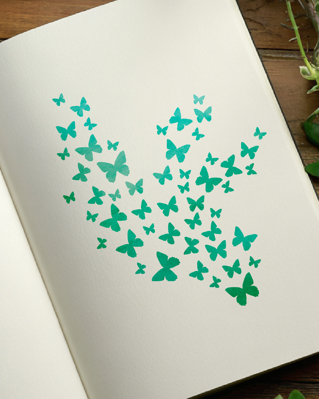 Flutterby Butterfly - Stencil - 150mm x 150mm