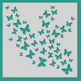 Flutterby Butterfly - Stencil - 150mm x 150mm