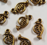French Horn Charms - Set of 10