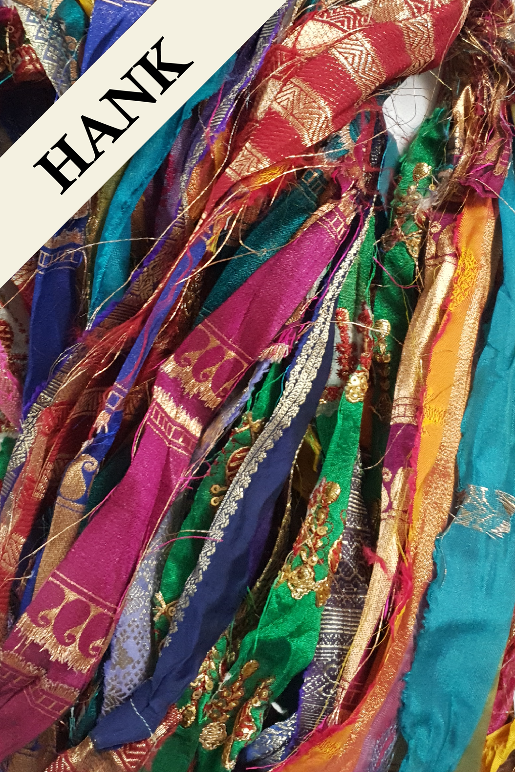 Reclaimed Sari Ribbon Hank - Unique - GH