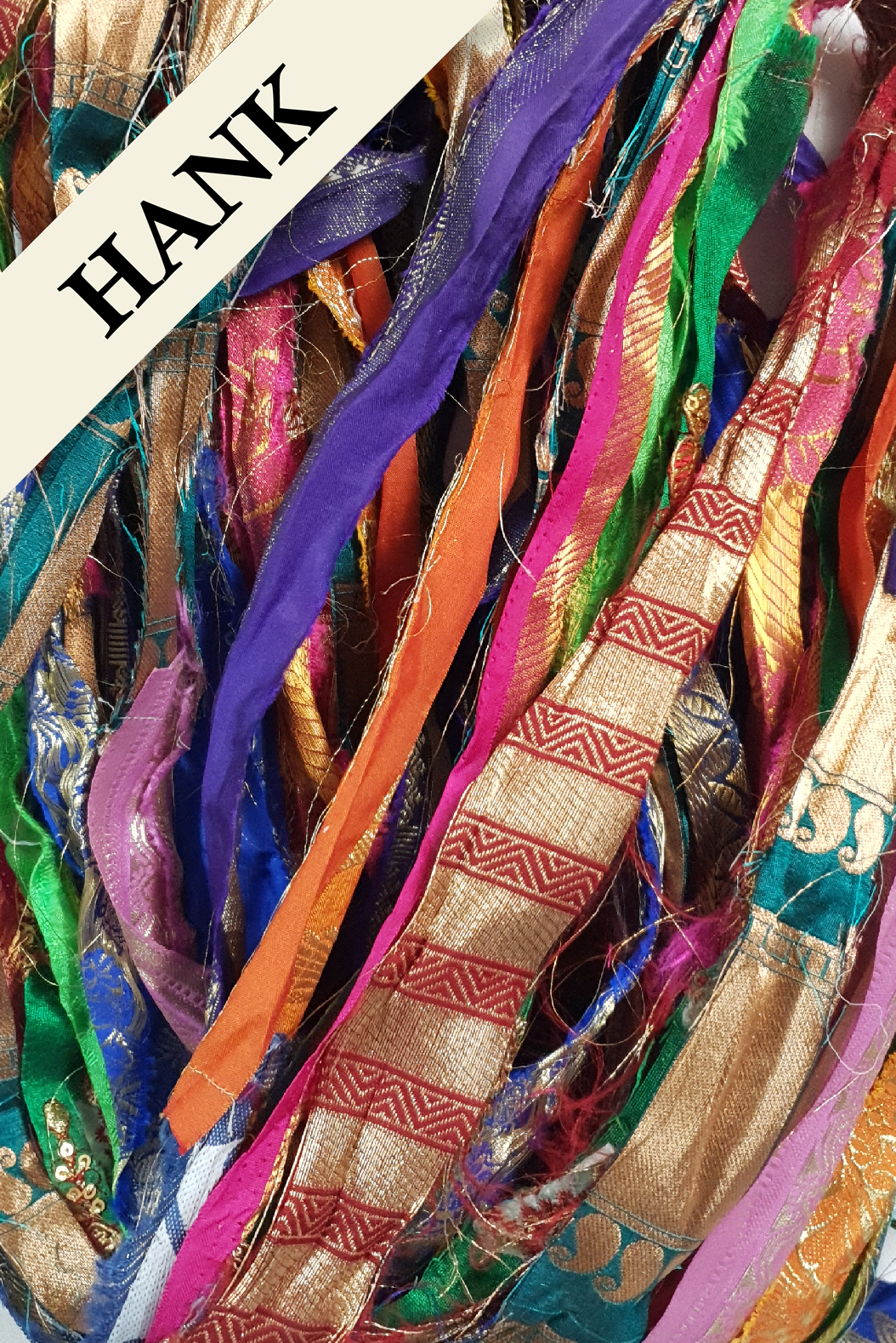 Reclaimed Sari Ribbon Hank - Unique - GK