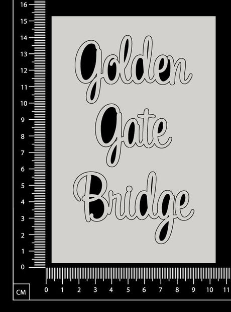 Golden Gate Bridge - B - White Chipboard