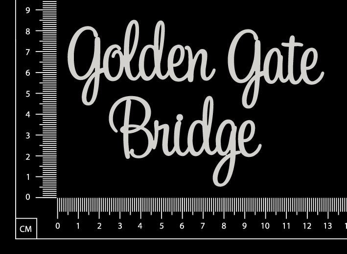 Golden Gate Bridge - B - White Chipboard