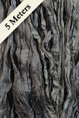 Reclaimed Sari Silk Ribbon - Graphite - 5m Pack