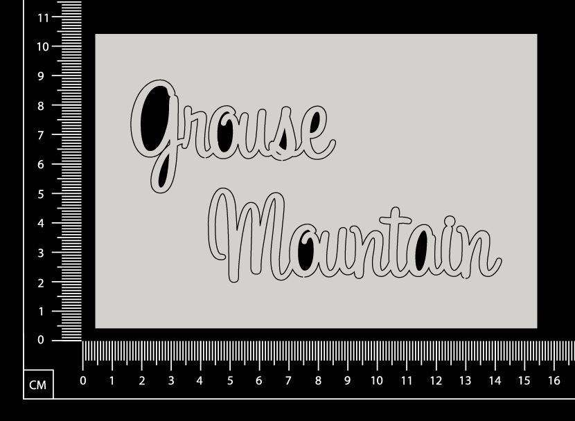 Grouse Mournain - B - White Chipboard