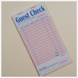Guest Check Ephemera - Pink - 50 sheets