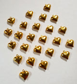 Gold Heart Charms - Set of 24
