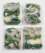 Forest Greens – Sari Silk & Vintage Lace Pack - HE