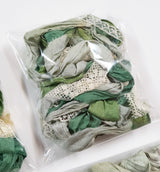 Forest Greens – Sari Silk & Vintage Lace Pack - HE