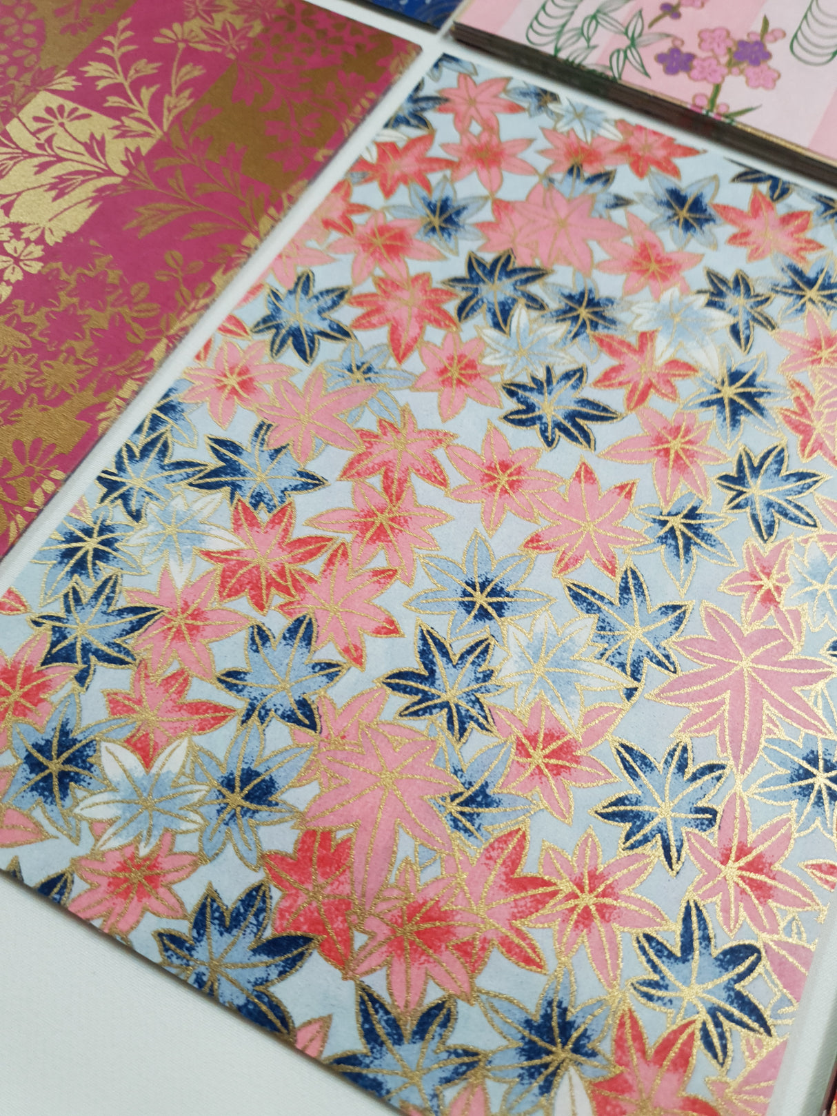 Hand Dyed Japanese Washi Papers - Set of 5 - Picked at Random