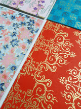 Hand Dyed Japanese Washi Papers - Set of 5 - Picked at Random