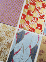 Hand Dyed Japanese Washi Papers - Set of 5 - Picked at Random