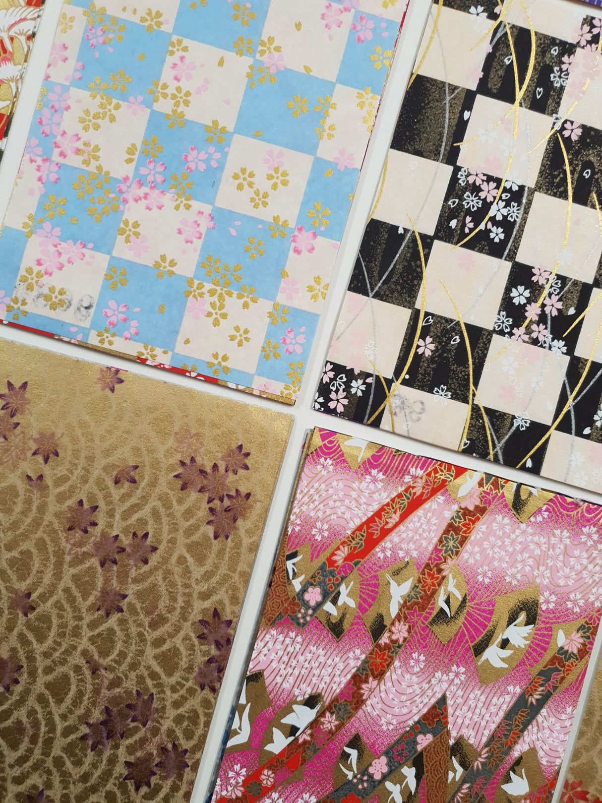 Hand Dyed Japanese Washi Papers - Set of 5 - Picked at Random