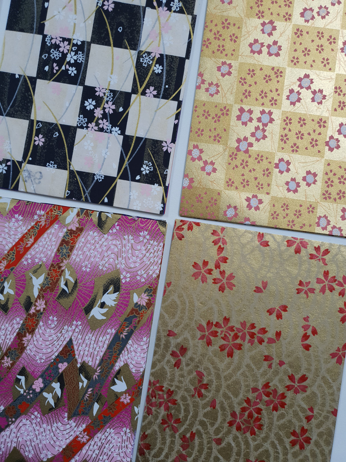 Hand Dyed Japanese Washi Papers - Set of 5 - Picked at Random