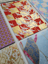 Hand Dyed Japanese Washi Papers - Set of 5 - Picked at Random