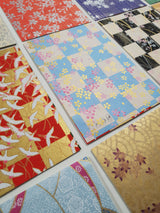 Hand Dyed Japanese Washi Papers - Set of 5 - Picked at Random