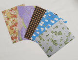 Hand Dyed Japanese Washi Papers - Set of 5 - Picked at Random
