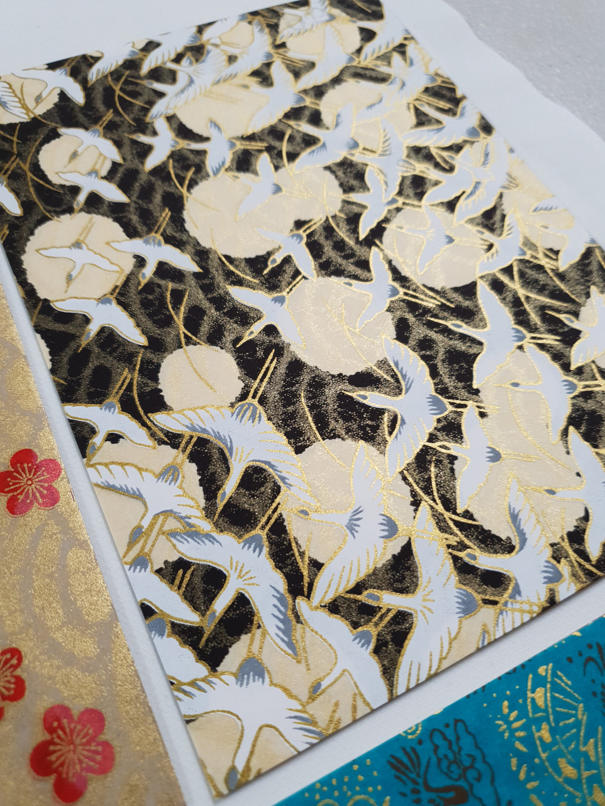 Hand Dyed Japanese Washi Papers - Set of 5 - Picked at Random