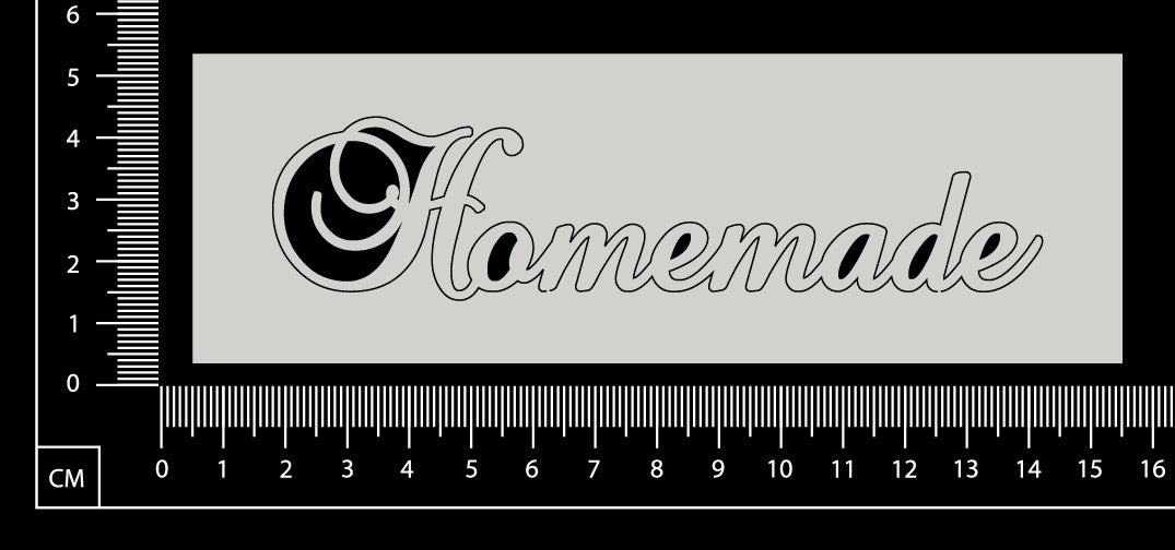 Elegant Word - Homemade - White Chipboard