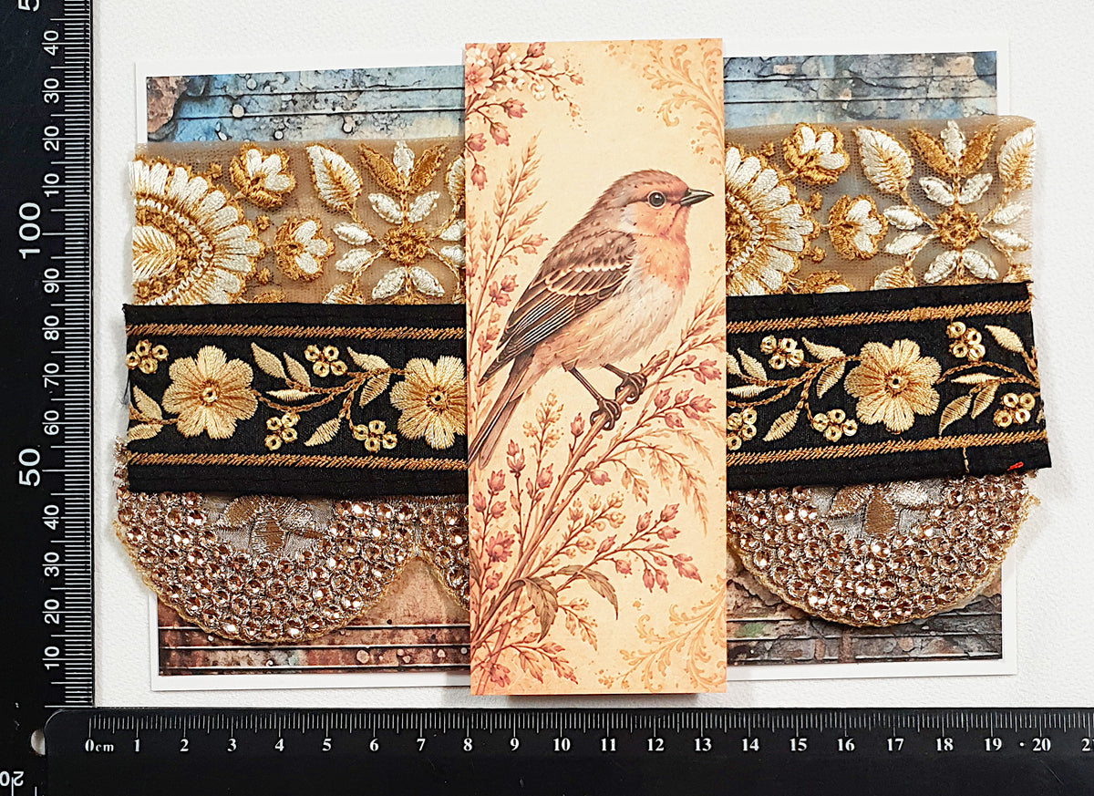 Assorted Embroidered Trim Pack - IX