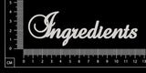 Elegant Word - Ingredients - White Chipboard