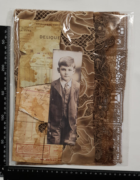 Deluxe Grungy Textile & Ephemera Pack - UB