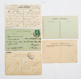 Authentic Vintage/Antique French Postcard - Set of 5 - JD