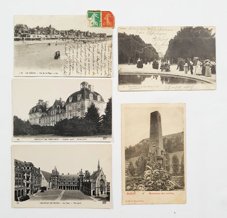 Authentic Vintage/Antique French Postcard - Set of 5 - JE