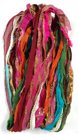 Reclaimed Sari Ribbon Hank - Unique - JH
