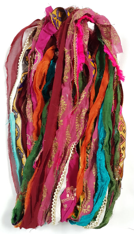 Reclaimed Sari Ribbon Hank - Unique - JH