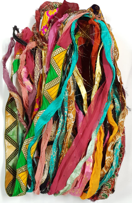 Reclaimed Sari Ribbon Hank - Unique - JL
