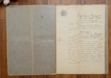 Authentic Antique French 1909 Notaire Document - JN