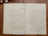 Authentic Antique French Notaire Document - JP