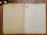 Authentic Antique French 1897 Notaire Document - JR