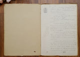 Authentic Antique French Notaire Document - JS