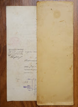 Authentic Antique French Notaire Document - JT